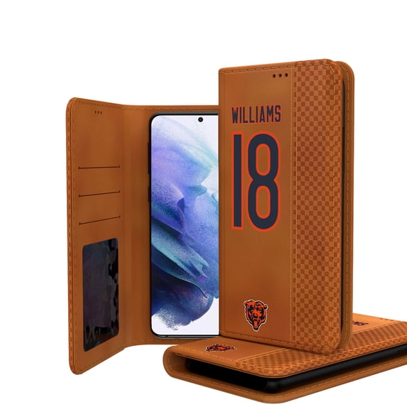 Keyscaper Caleb Williams Brown Chicago Bears Galaxy Folio Case