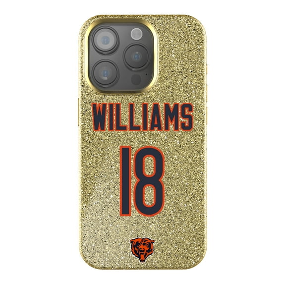 Keyscaper Caleb Williams Gold Chicago Bears Bling iPhone Case
