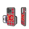 thumbnail image 1 of Keyscaper  Calgary Flames Plaid Soft Touch iPhone Case, 1 of 1