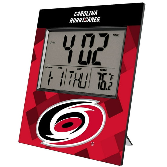 Keyscaper Carolina Hurricanes Color Block Digital Desk Clock