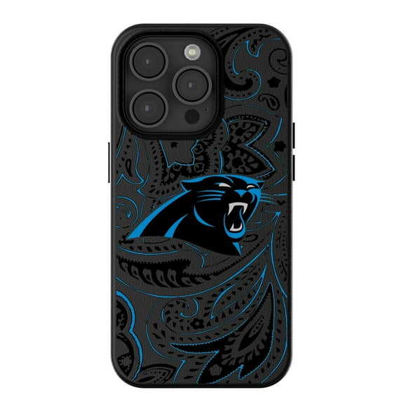 Keyscaper Carolina Panthers Paisley iPhone Magnetic Bump Case