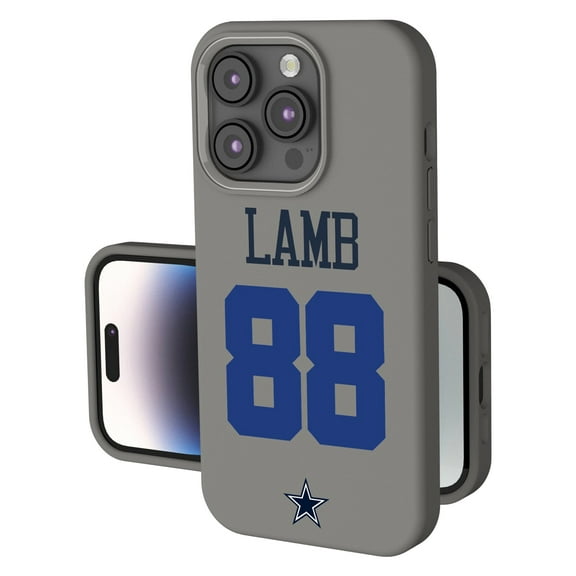 Keyscaper CeeDee Lamb Gray Dallas Cowboys Ready Soft Touch iPhone Case