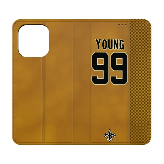 Keyscaper Chase Young Brown New Orleans Saints Folio iPhone Case