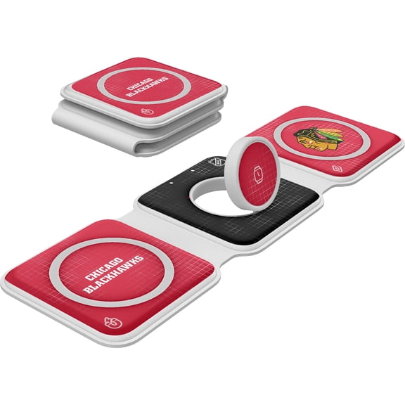 Keyscaper Chicago Blackhawks 3-in-1 Foldable Charger