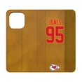thumbnail image 1 of Keyscaper Chris Jones Brown Kansas City Chiefs Folio iPhone Case, 1 of 7