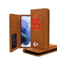 thumbnail image 1 of Keyscaper Chris Jones Brown Kansas City Chiefs Galaxy Folio Case, 1 of 1