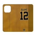 thumbnail image 1 of Keyscaper Chris Olave Brown New Orleans Saints Folio iPhone Case, 1 of 7