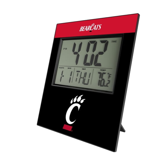 Keyscaper Cincinnati Bearcats Color Block Digital Desk Clock