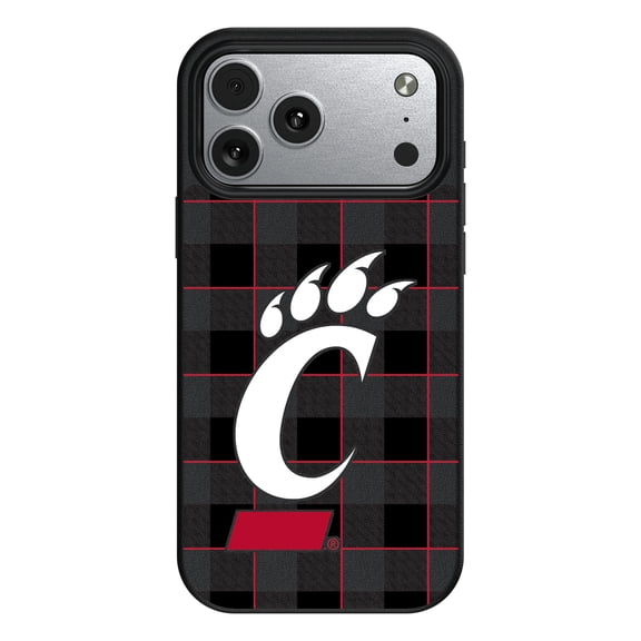 Keyscaper Cincinnati Bearcats Plaid Magnetic Bump iPhone Case