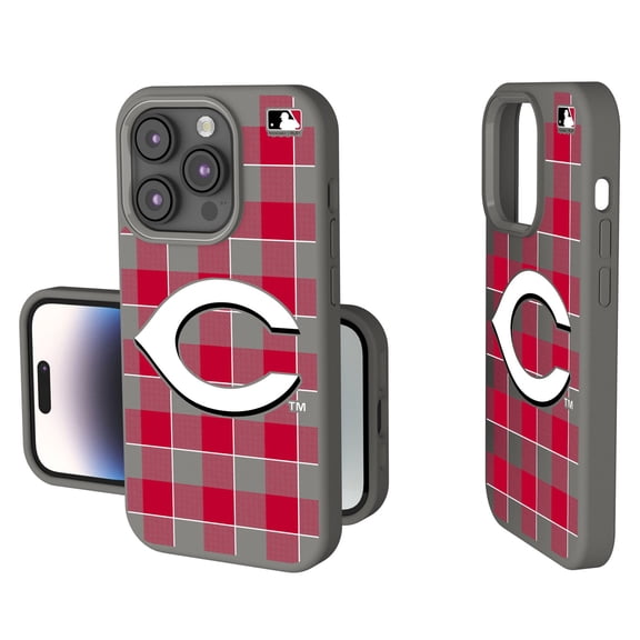 Keyscaper Cincinnati Reds Plaid Soft Touch iPhone Case