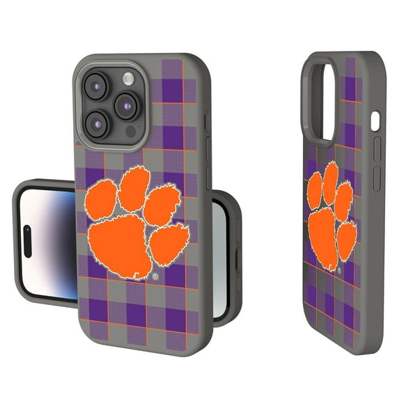 Keyscaper Clemson Tigers Plaid Soft Touch iPhone Case