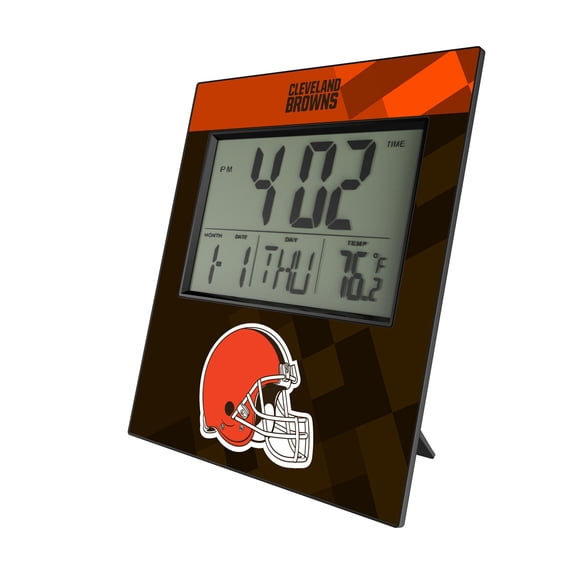 Keyscaper Cleveland Browns Color Block Digital Desk Clock