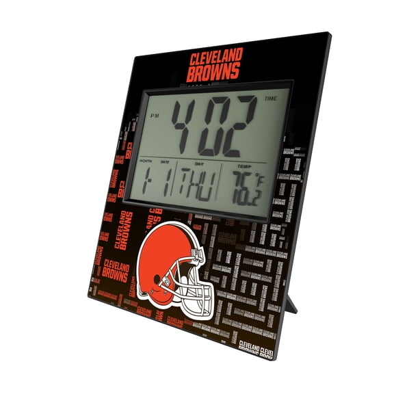 Keyscaper Cleveland Browns Quadtile Digital Desk Clock