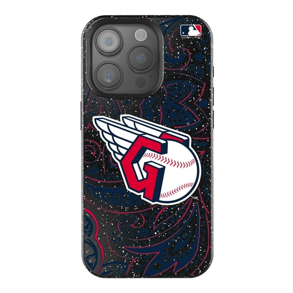 Keyscaper Cleveland Guardians Paisley Bling iPhone Case