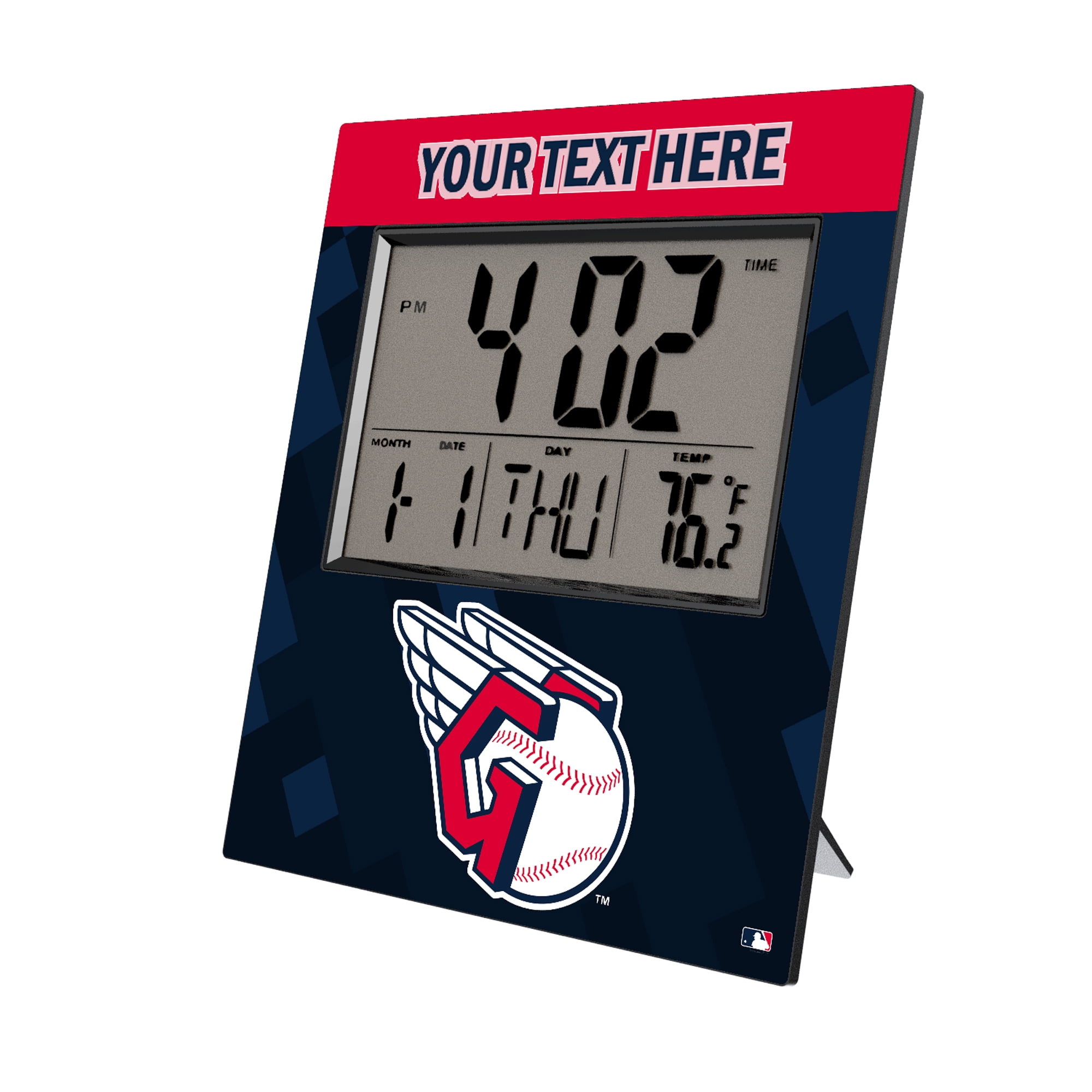 Keyscaper Cleveland Guardians Personalized Digital Desk Clock