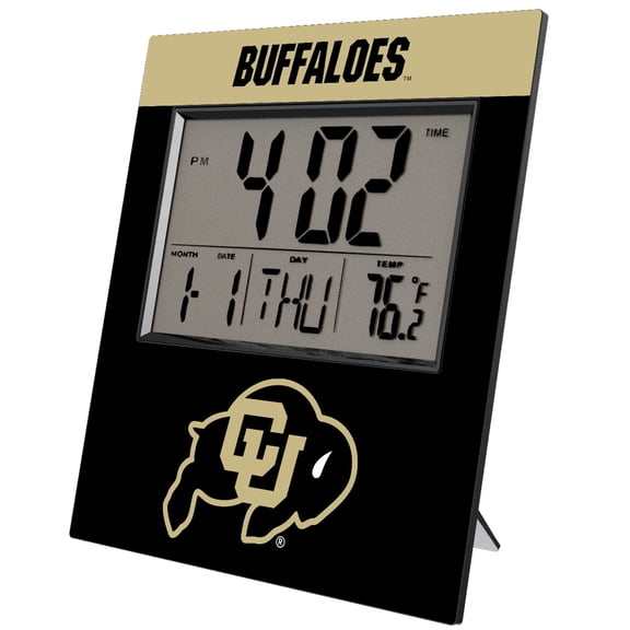 Keyscaper Colorado Buffaloes Color Block Digital Desk Clock