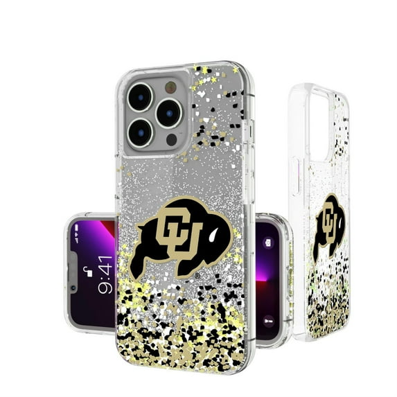 Keyscaper Colorado Buffaloes iPhone Glitter Case with Confetti Design