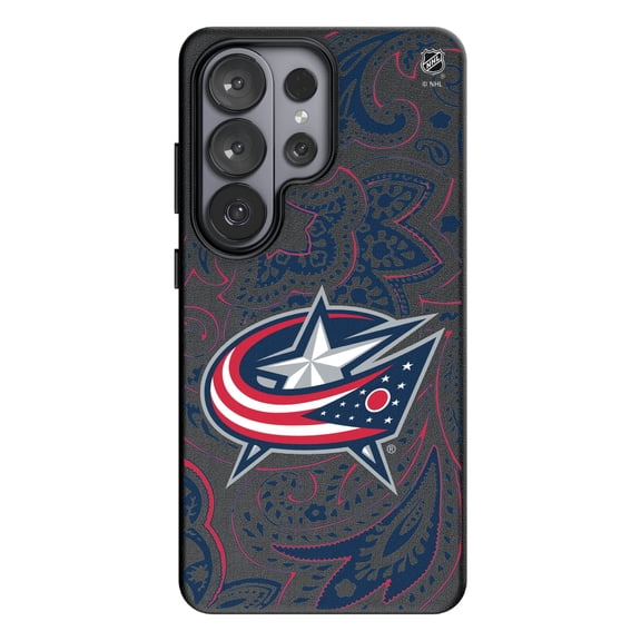 Keyscaper Columbus Blue Jackets Paisley Galaxy Magnetic Bump Case