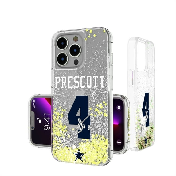 Keyscaper Dak Prescott Dallas Cowboys iPhone Glitter Phone Case