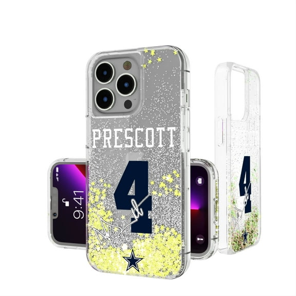 Keyscaper Dak Prescott Dallas Cowboys iPhone Glitter Phone Case