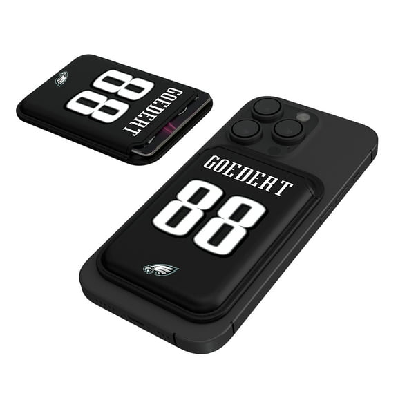 Keyscaper Dallas Goedert Black Philadelphia Eagles Magnetic Credit Card Wallet