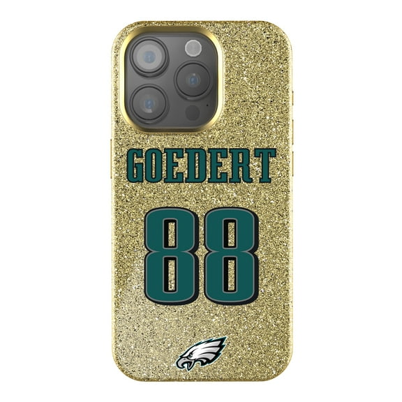 Keyscaper Dallas Goedert Gold Philadelphia Eagles Bling iPhone Case