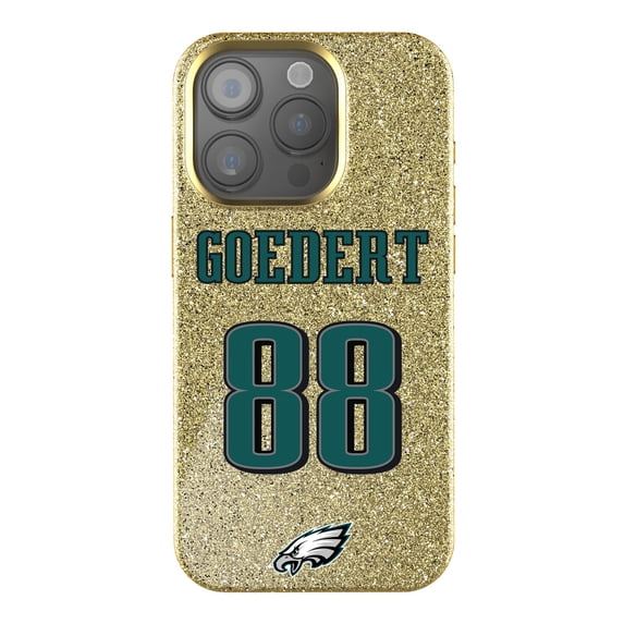 Keyscaper Dallas Goedert Gold Philadelphia Eagles Bling iPhone Case