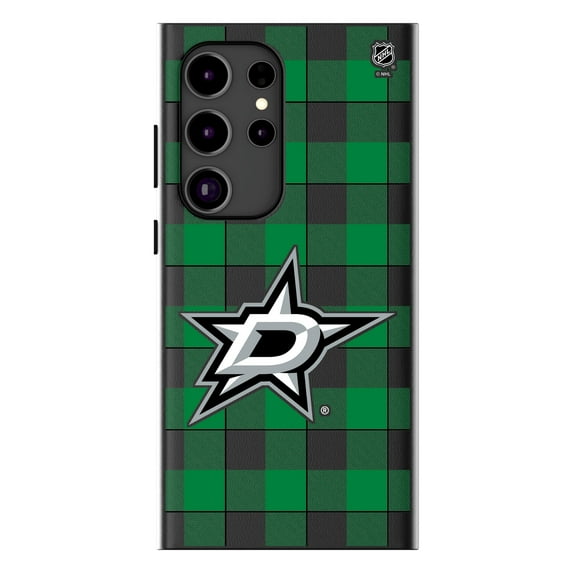 Keyscaper Dallas Stars Plaid Galaxy Magnetic Bump Case