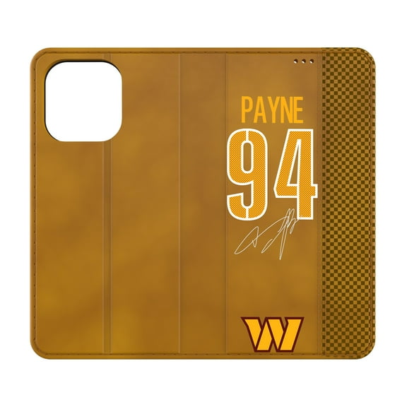Keyscaper Daron Payne Brown Washington Commanders Folio iPhone Case