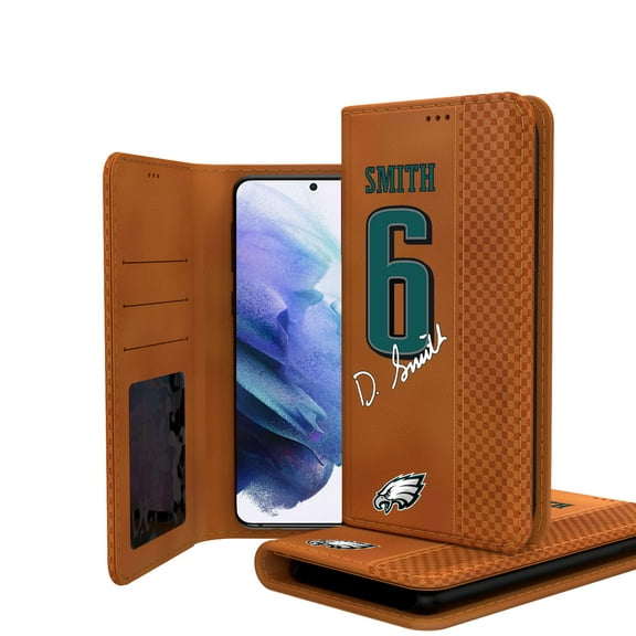 Keyscaper DeVonta Smith Brown Philadelphia Eagles Galaxy Folio Case