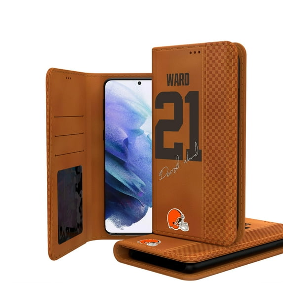 Keyscaper Denzel Ward Brown Cleveland Browns Galaxy Folio Case