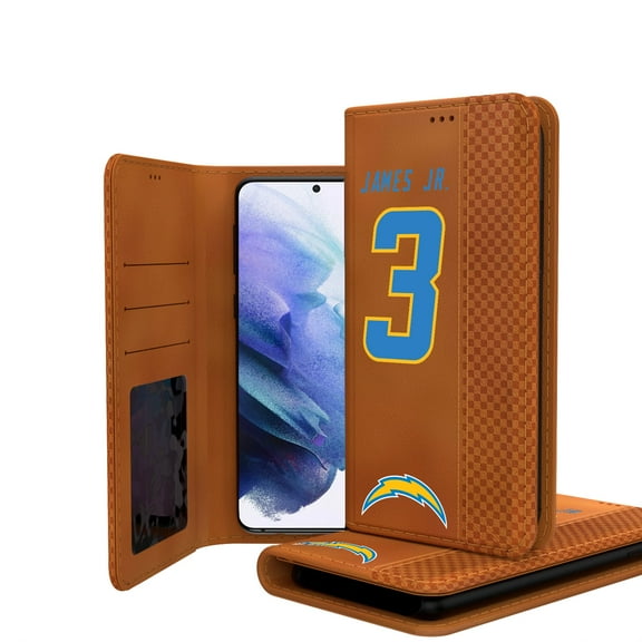 Keyscaper Derwin James Jr. Brown Los Angeles Chargers Galaxy Folio Case