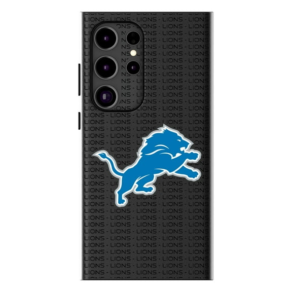 Keyscaper Detroit Lions Text Backdrop Galaxy Magnetic Bump Case