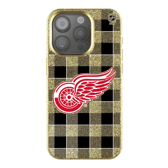 Keyscaper Detroit Red Wings Plaid Bling iPhone Case