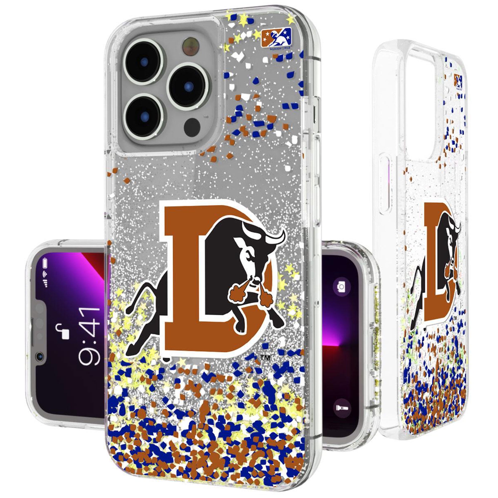 Keyscaper Durham Bulls iPhone Confetti Glitter Case