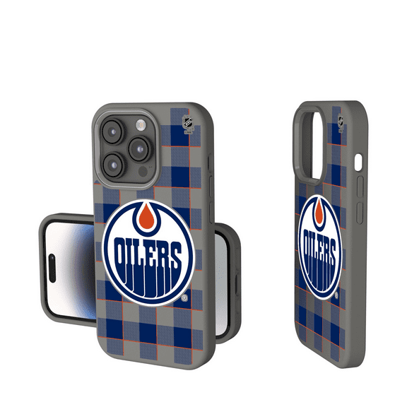 Keyscaper  Edmonton Oilers Plaid Soft Touch iPhone Case