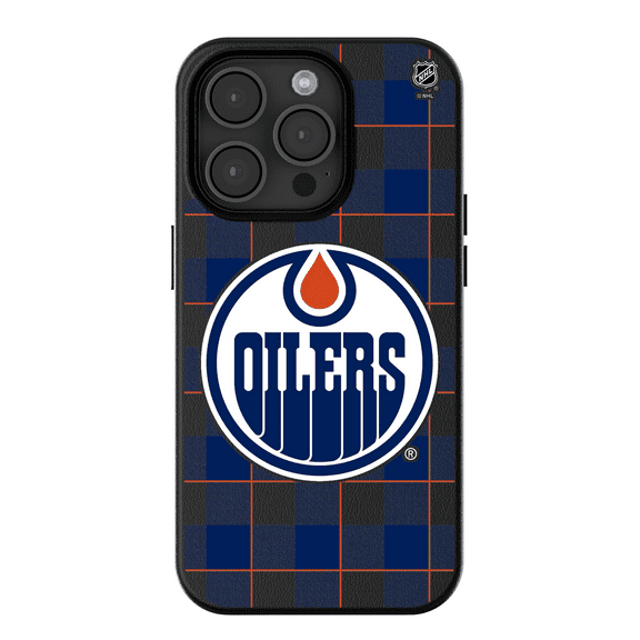 Keyscaper   Edmonton Oilers Plaid iPhone Magnetic Bump Case