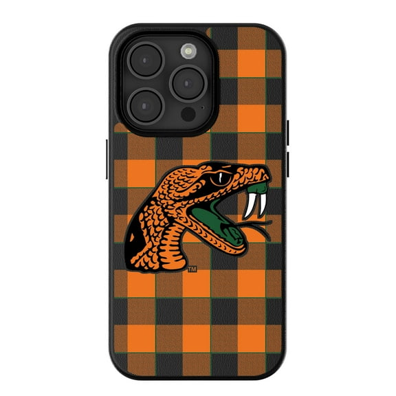 Keyscaper Florida A&M Rattlers Plaid Magnetic Bump iPhone Case