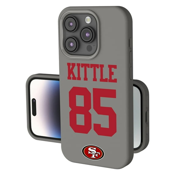 Keyscaper George Kittle Gray San Francisco 49ers Ready Soft Touch iPhone Case