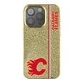 thumbnail image 1 of Keyscaper Gold Calgary Flames Sidebar Bling iPhone Case, 1 of 7