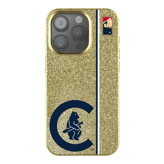 Keyscaper Gold Chicago Cubs iPhone Bling Case