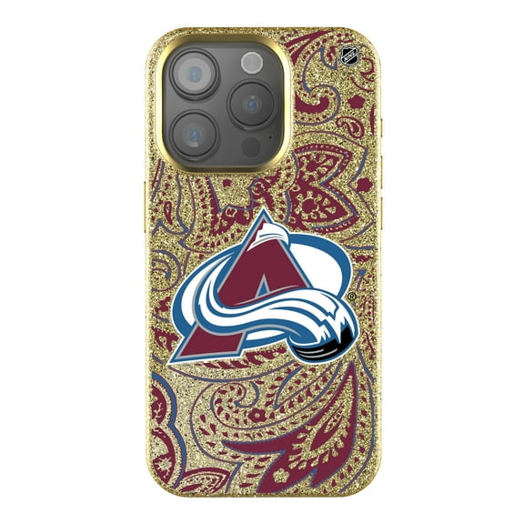 Keyscaper Gold Colorado Avalanche Paisley Bling iPhone Case