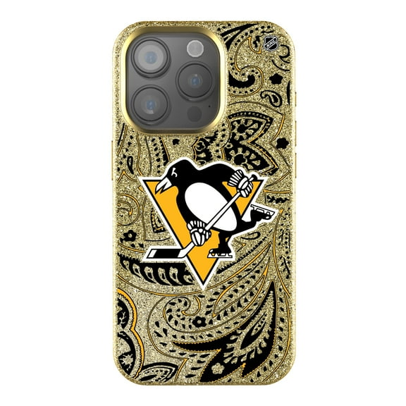 Keyscaper Gold Pittsburgh Penguins Paisley Bling iPhone Case