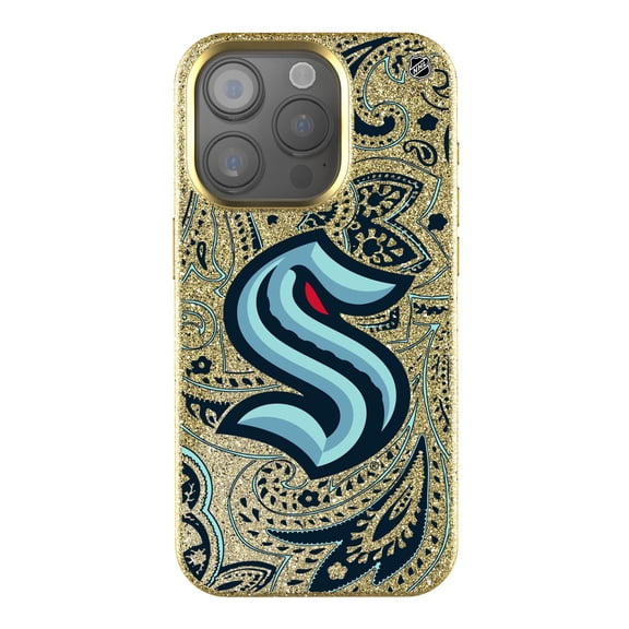 Keyscaper Gold Seattle Kraken Paisley Bling iPhone Case