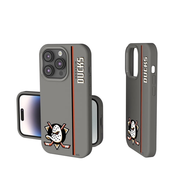 Keyscaper Gray Anaheim Ducks Sidebar Soft Touch iPhone Case