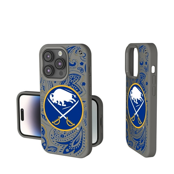 Keyscaper Gray Buffalo Sabres Paisley Soft Touch iPhone Case