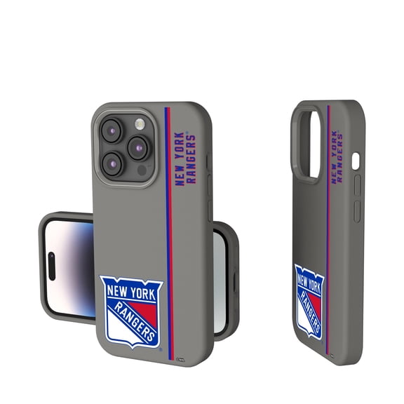 Keyscaper Gray New York Rangers Sidebar Soft Touch iPhone Case
