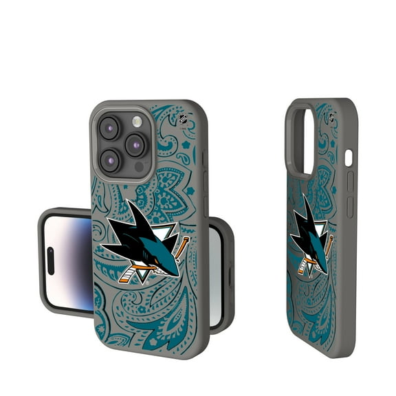 Keyscaper Gray San Jose Sharks Paisley Soft Touch iPhone Case