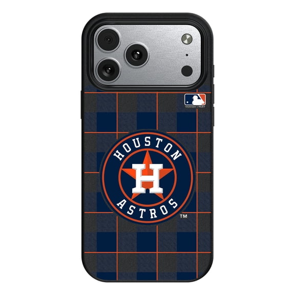 Keyscaper Houston Astros Plaid Magnetic Bump iPhone Case