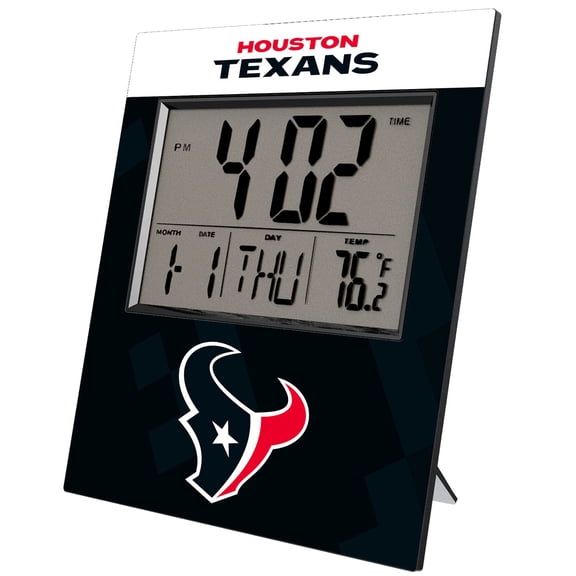 Keyscaper Houston Texans Color Block Digital Desk Clock